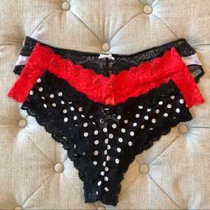 3 Victoria’s Secret lace panties